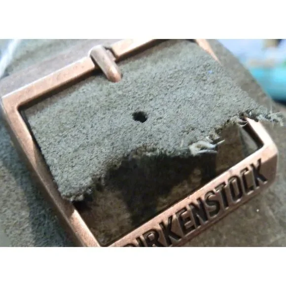 Birkenstock Suede Leather Sandals Shoes Men's Size 45 M12 READ NEW FLAWS - Picture 6 of 6